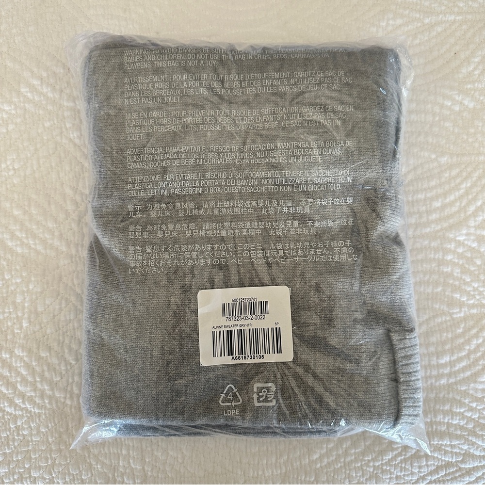NWT Athleta Alpine Turtleneck Sweater Dress, Small Petite, Grey Heather - Picture 2 of 8